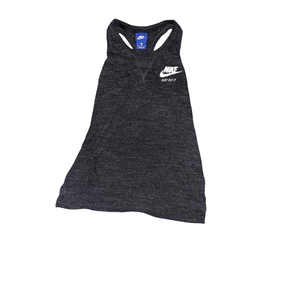 Nike JUST DO IT Womens Black Athletic Tank Top Racer Back Size XL (Blue Tag)